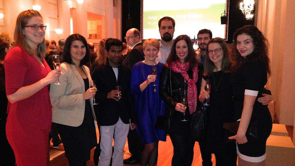 DIPP school project members in the big hall of the Festspielhaus Hellerau